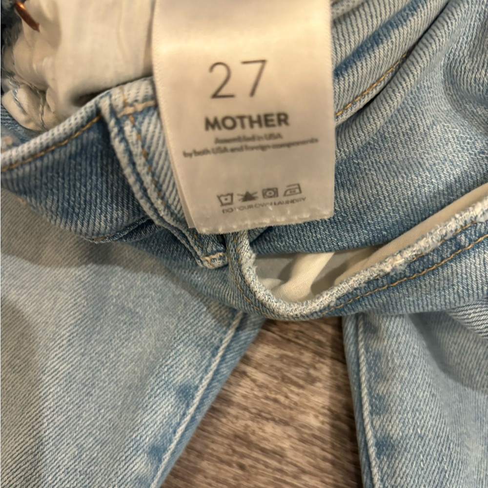 MOTHER Light Blue Flare Jeans - Picture 3 of 7